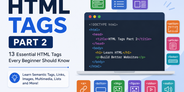 HTML Tags Part 2: 25 Essential HTML Tags for Beginners